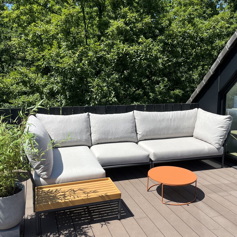 Houe Level 2 Loungeset - Sunbrella Ash Heritage/Dark Grey powder coated aluminium