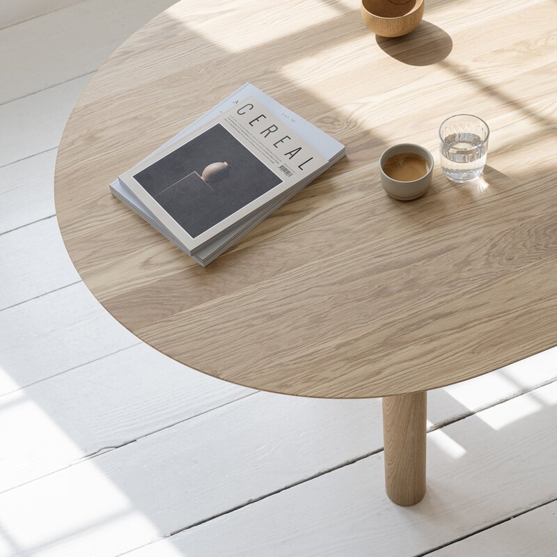 STUDIO HENK Eettafel plat ovaal - Cylinder - 240 x 90 cm - verjongd - Eiken natural light hardwax olie