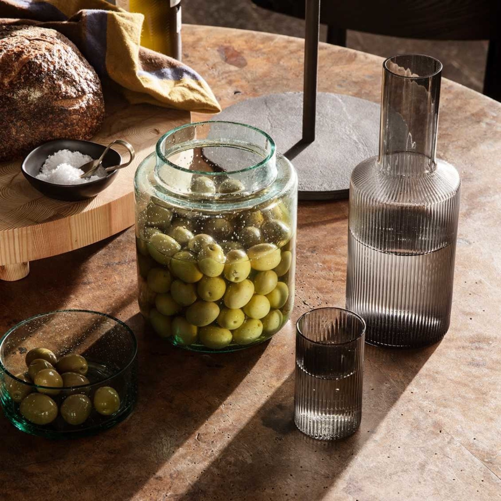 Ferm Living Ripple Verrines Set of 4 - Smoked Grey SALE