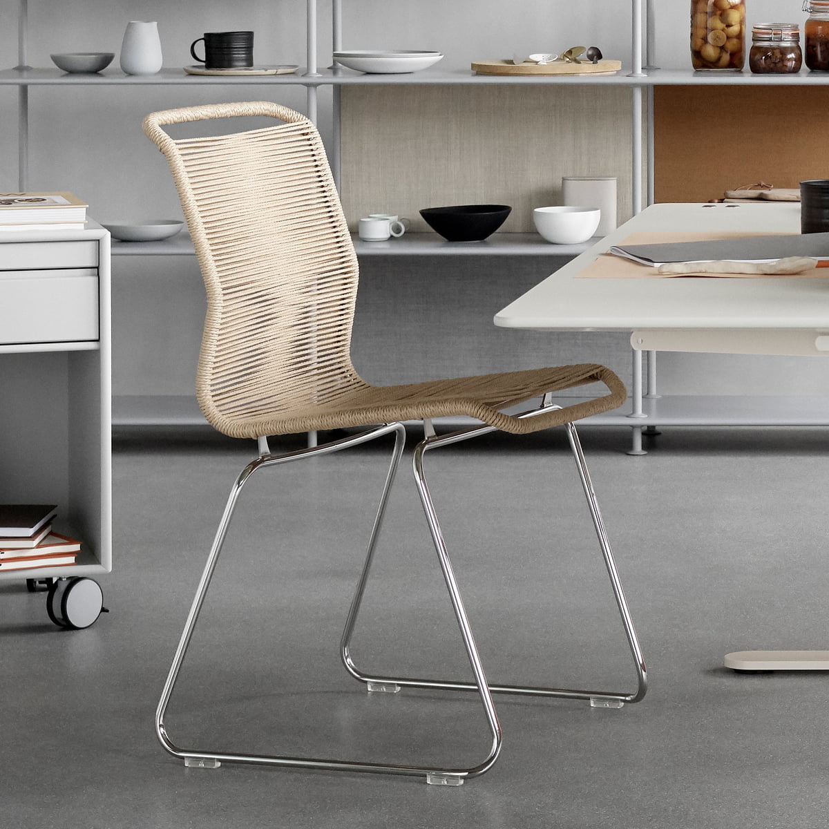 MONTANA Panton One Dining chair - Paper Nature/Chrome