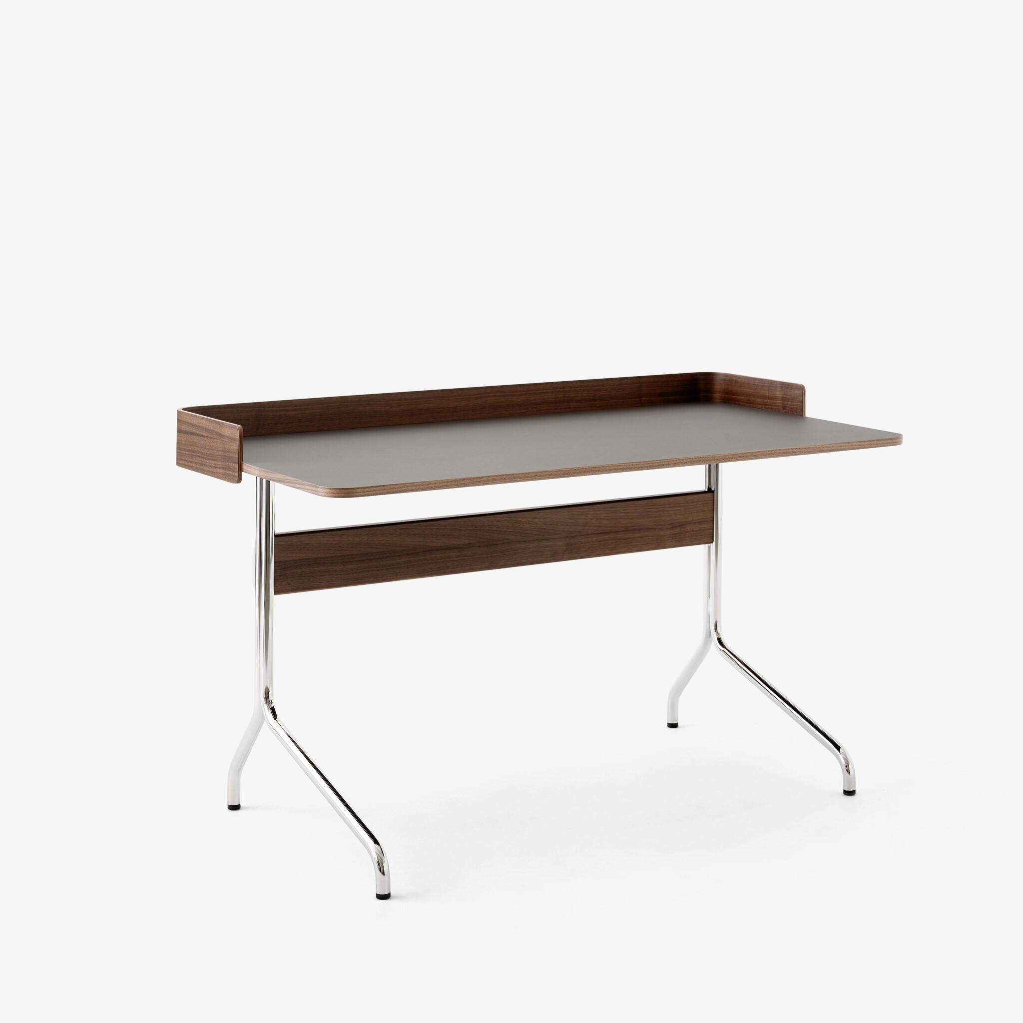 &Tradition Pavilion AV17 - Iron Linoleum w. lacquered walnut & chrome base