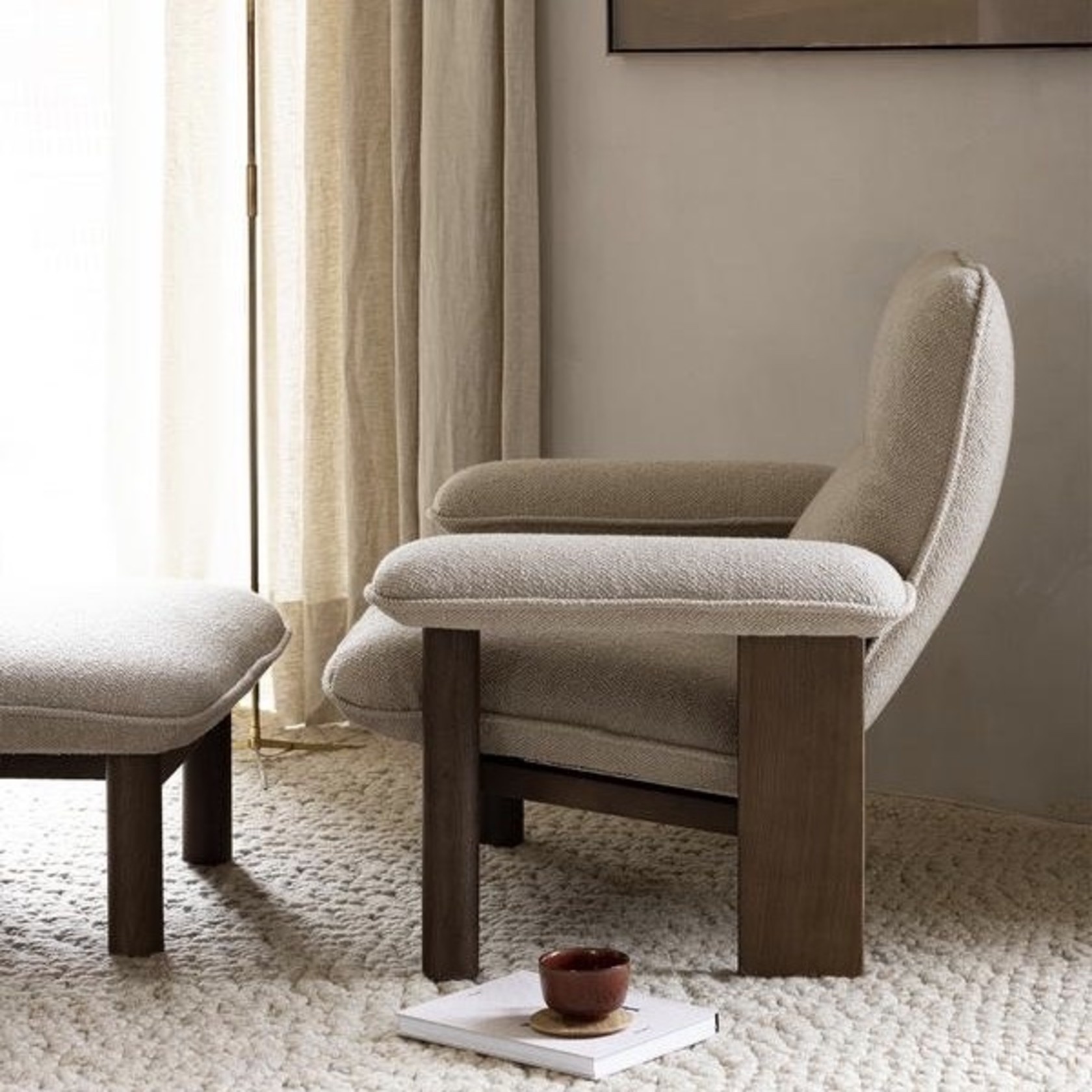 Audo Copenhagen Brasilia Lounge Set - Boucle 02/Dark Stained Oak