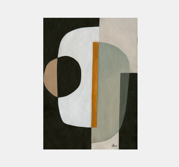 PAPER COLLECTIVE Acoustic panel - 86 x 120 cm - oak frame - The Voice Within 01 Mae Studio