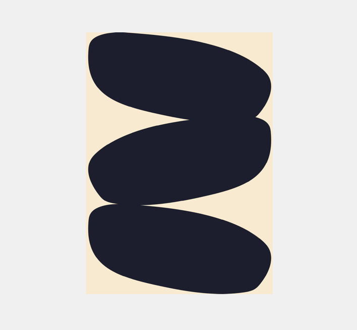 PAPER COLLECTIVE Acoustic panel - 100 x 140 cm - oak frame - Solid Shapes 01 Nina bruun