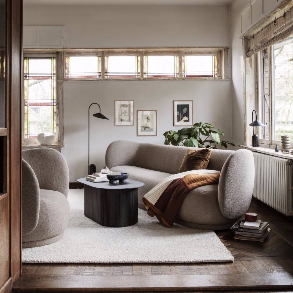 Ferm Living Rico 4 seater - Bouclé sand