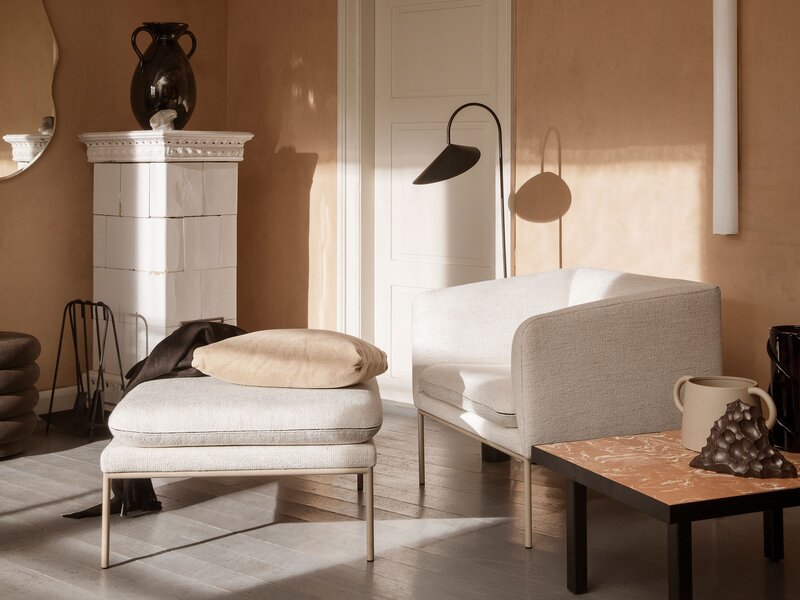 Ferm Living Turn Sofa 2-Seater - Cotton Linen - Natural