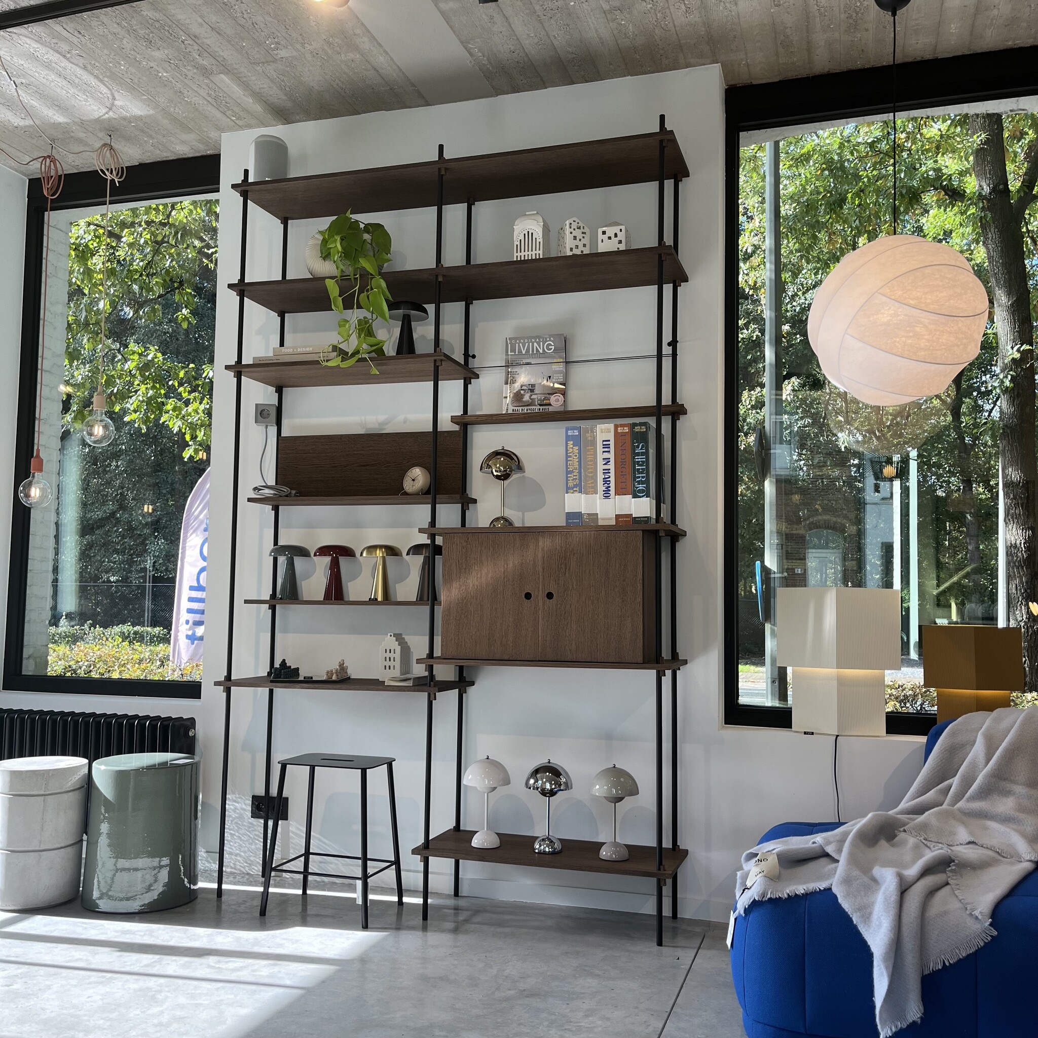 Moebe Shelving System Tall double - Smoked Oak