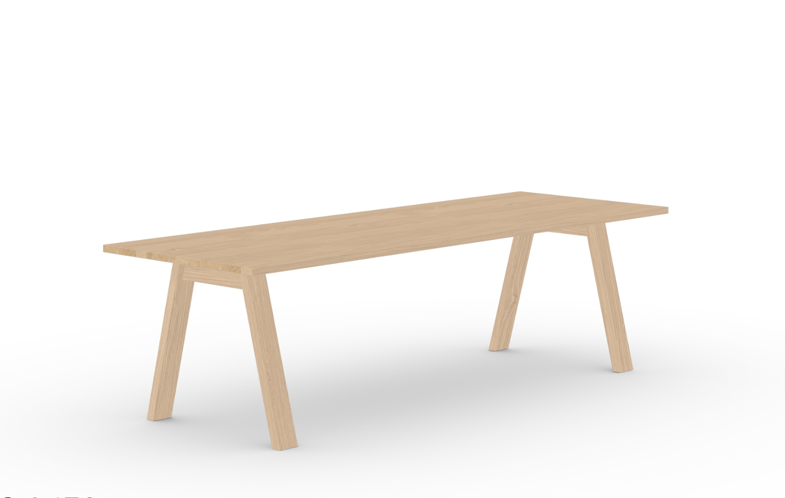 STUDIO HENK Eettafel rechthoekig - Legno - 260 x 90 cm - standaard - Eiken natural light hardwax olie