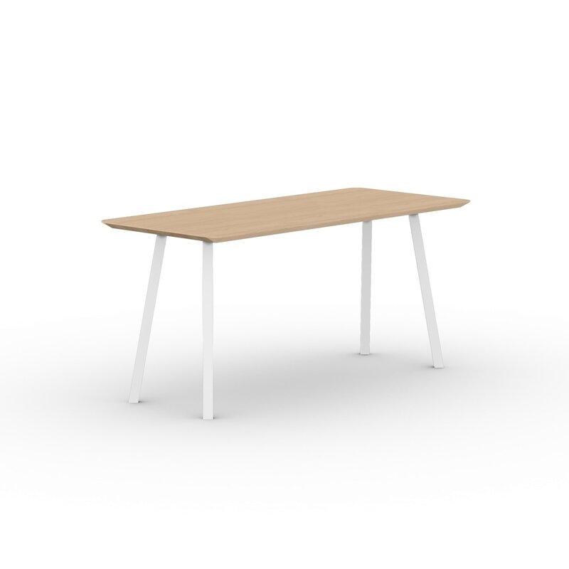 STUDIO HENK Home Desk  - New Classic - 120 x 70 cm - verjongd - Eiken natural light hardwax olie/Wit onderstel