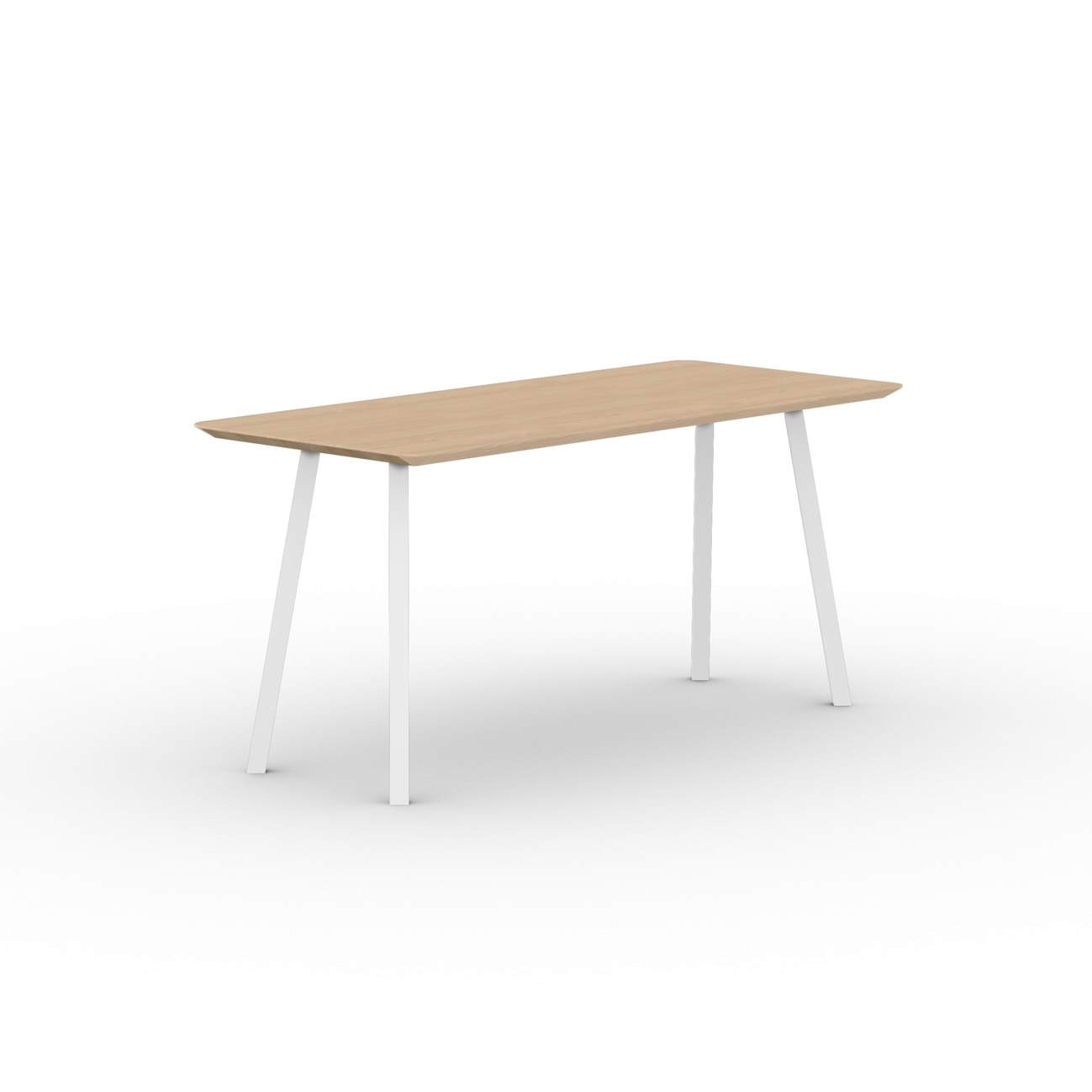 STUDIO HENK Home Desk - New Classic - 120 x 70 cm - verjongd - Eiken natural light hardwax olie/Wit onderstel