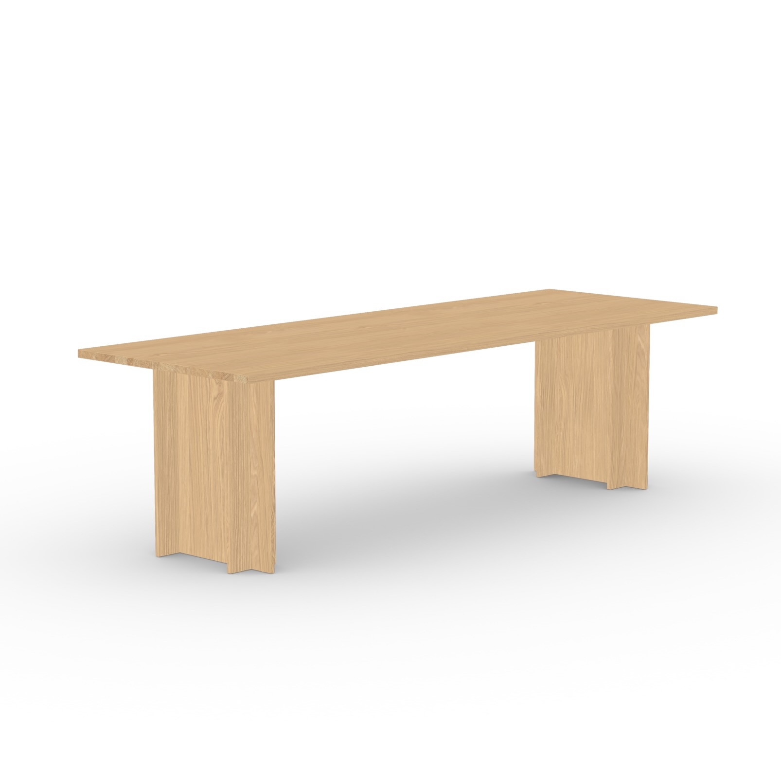 STUDIO HENK Eettafel rechthoekig - Column - 240 x 90 cm - standaard - Eiken natural hardwax olie