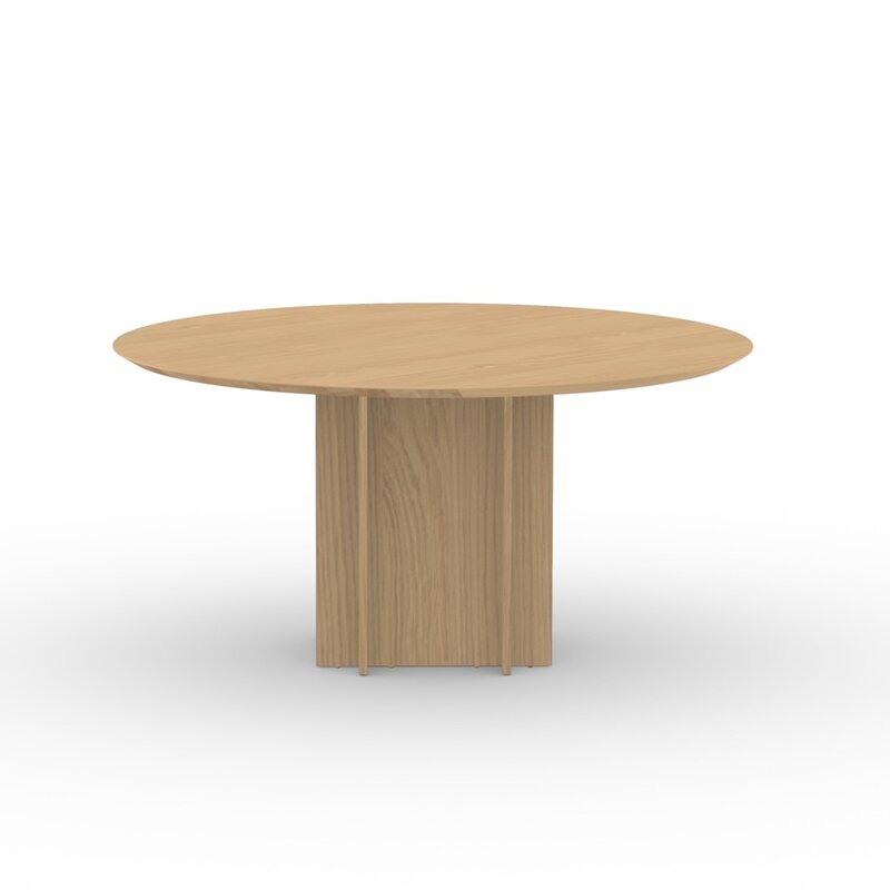 STUDIO HENK Eettafel rond - Column - 130 cm - verjongd - Eiken natural light hardwax olie