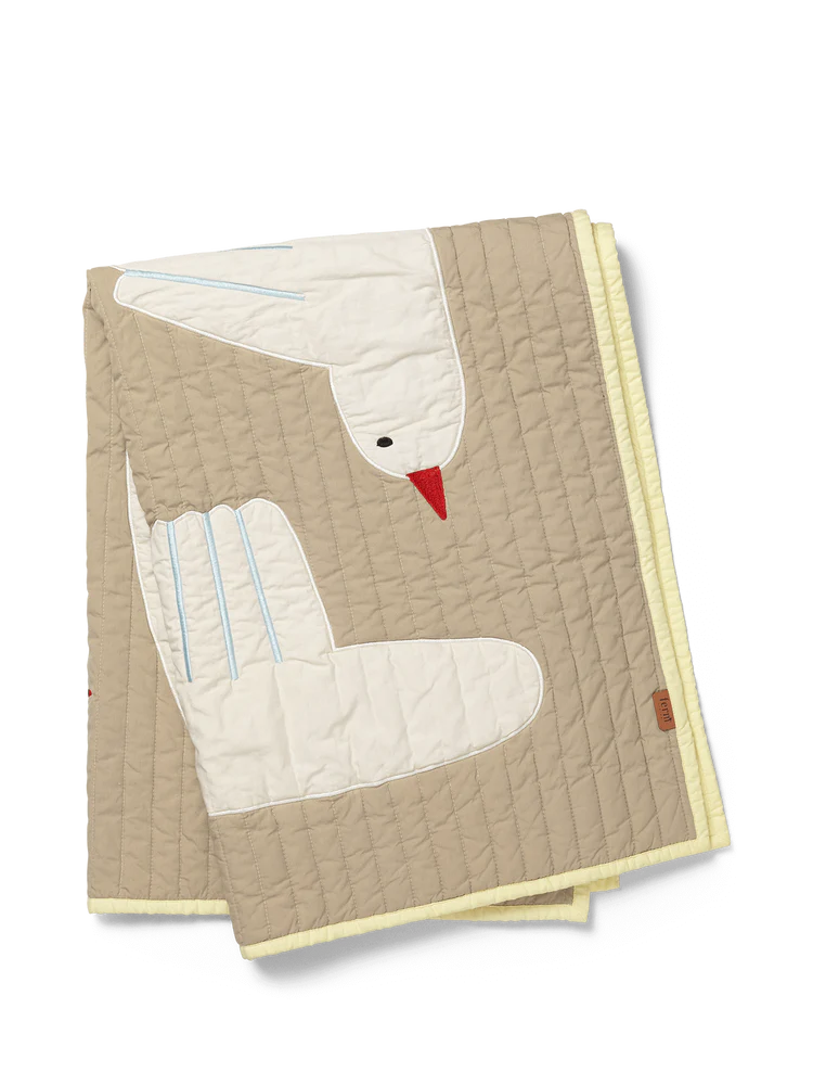 Ferm Living Bird Quilted Blanket