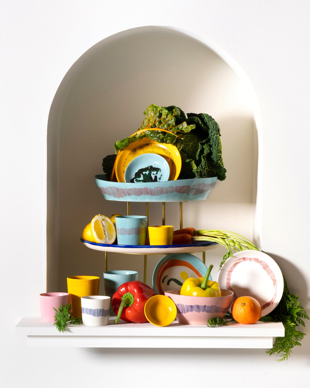 Serax SCHOTEL XS AZUURBLAUW - GROENE BROCCOLI FEAST