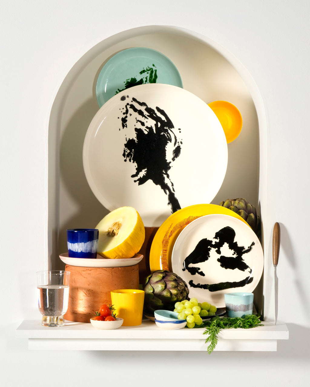 Serax ONTBIJTBORD GEBROKEN WIT - BLAUWE ARTISJOK FEAST