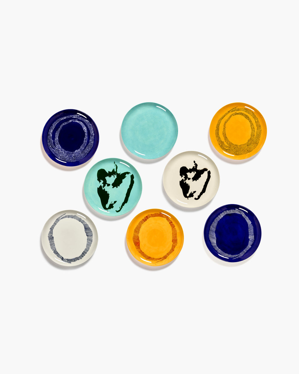 Serax DINERBORD DONKERBLAUW - WITTE STREPEN FEAST