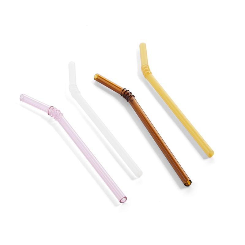 HAY Sip Swirl Straw Set of 4 - Opaque Mix