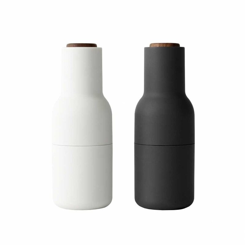 Audo Copenhagen Bottle Grinder, Ash, Carbon, Walnut, 2-pack