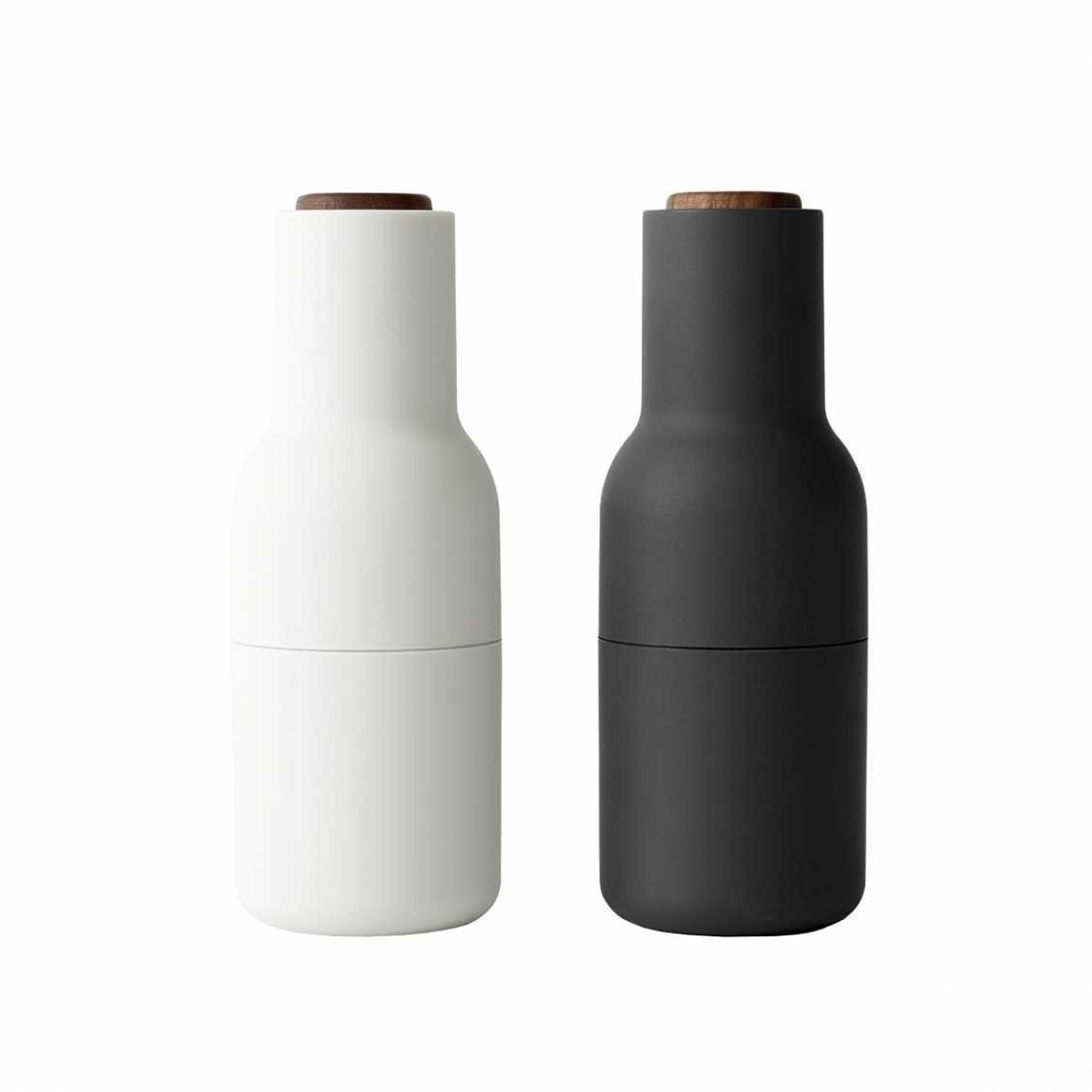 Audo Copenhagen Bottle Grinder, Ash/Carbon, Walnut, 2-pack
