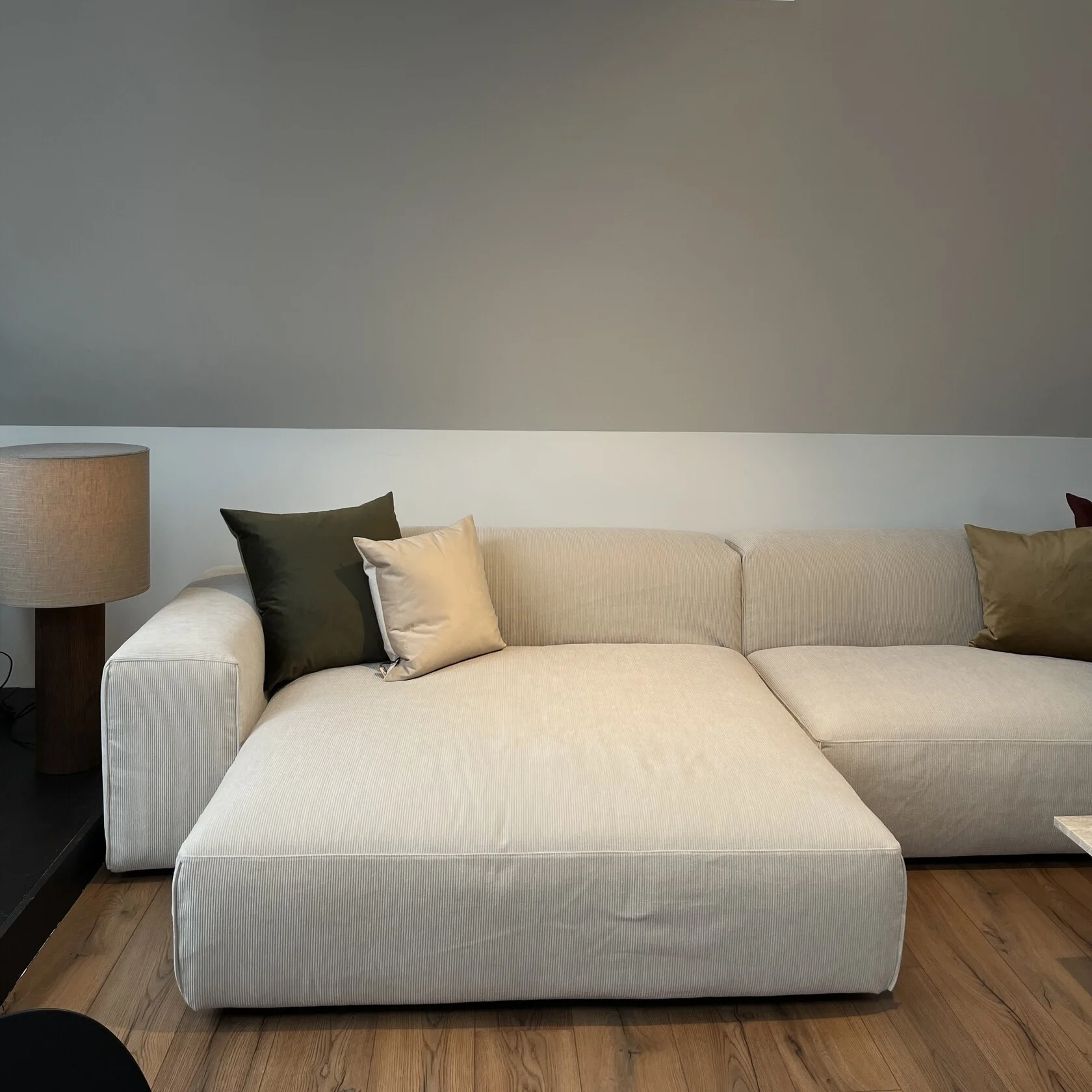 Sits Edda set 3 - Moss natur + Oak Coffee Table