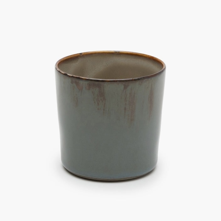 Serax BEKER  CYLINDER HOOG TERRES DE RÊVES D7,5 H7,5 MISTY GREY / SMOKEY BLUE