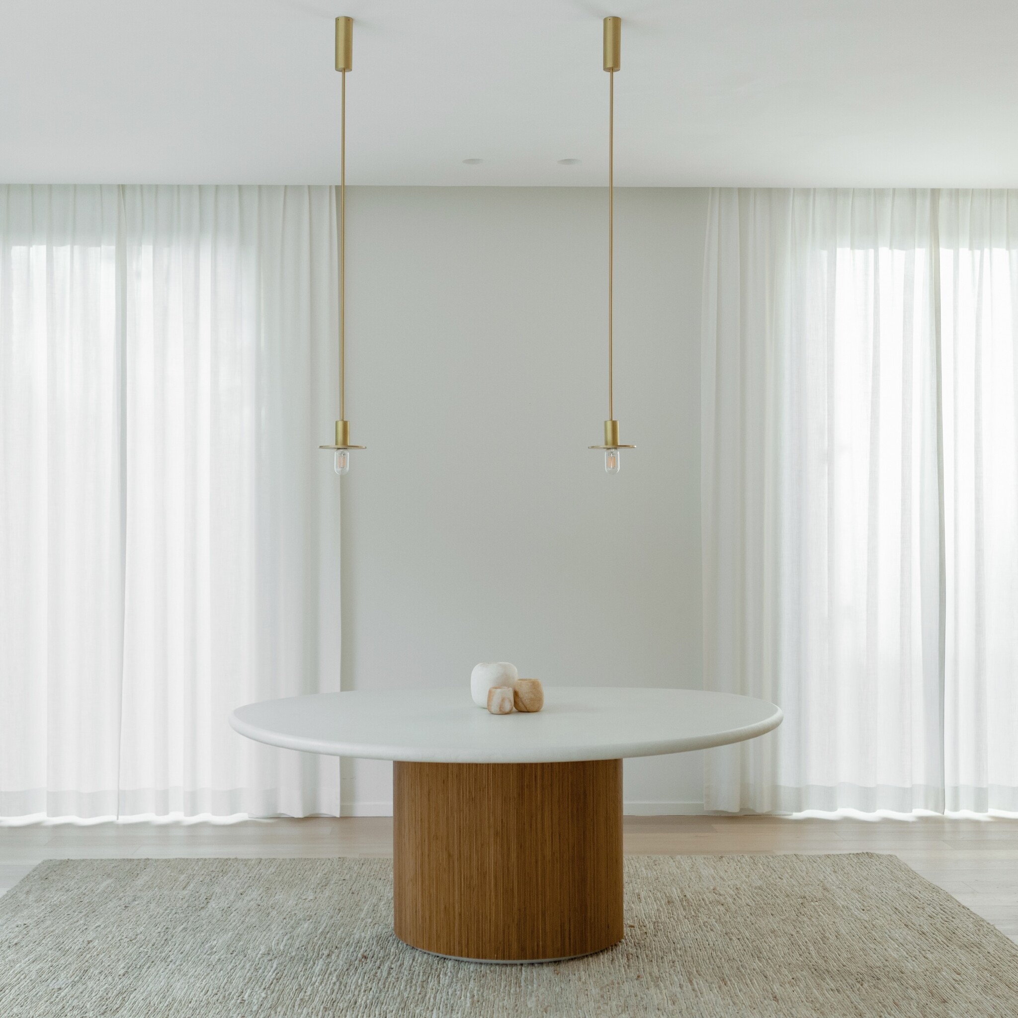 TOOON by Toon De Somer Ton Sur Tooon TST Table small cement 177x132cm Bamboo Base