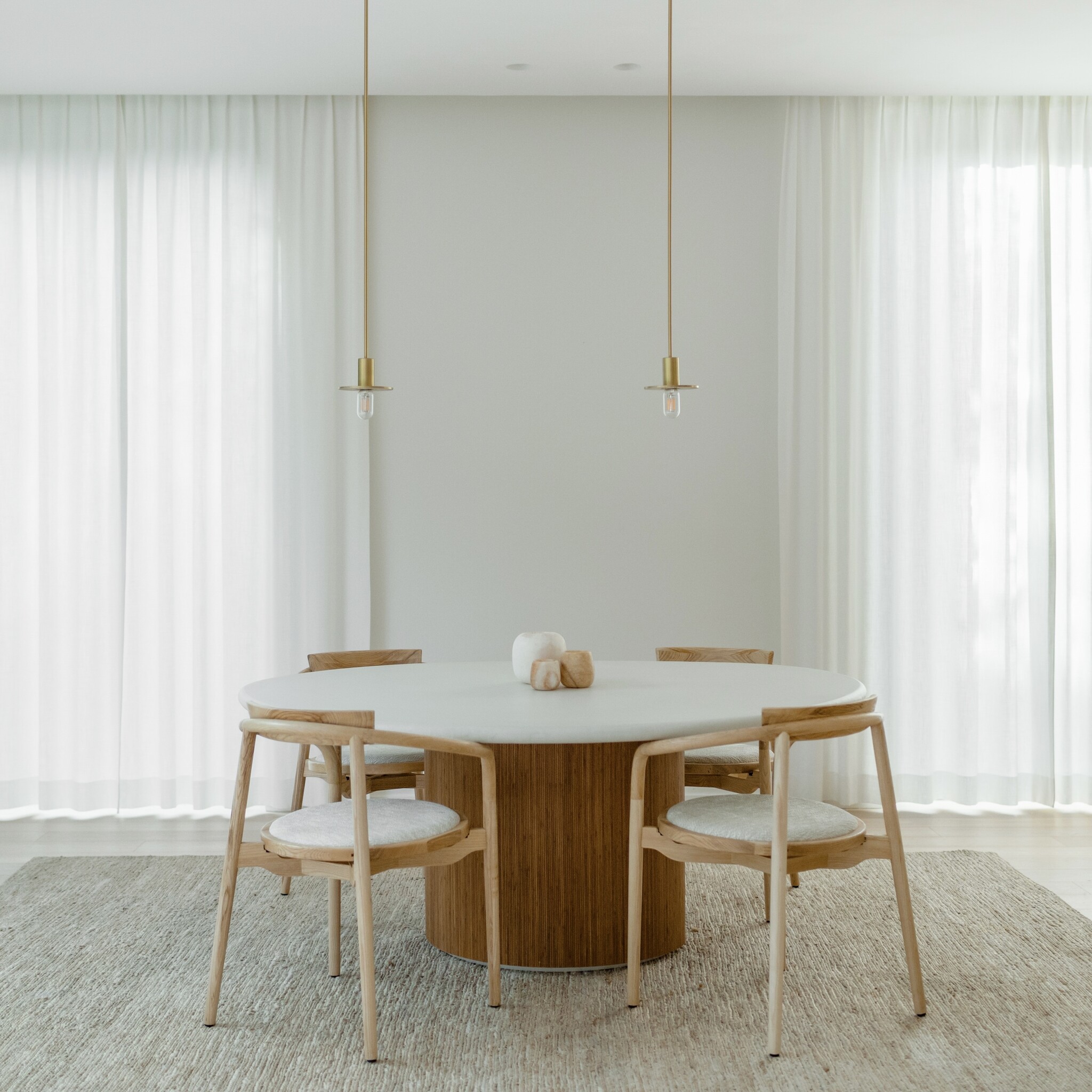 TOOON by Toon De Somer Ton Sur Tooon TST Table small cement 177x132cm Bamboo Base