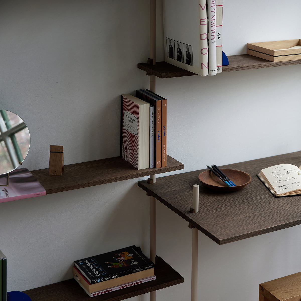 Moebe Wall Shelving ws.85.2 Smoked Oak