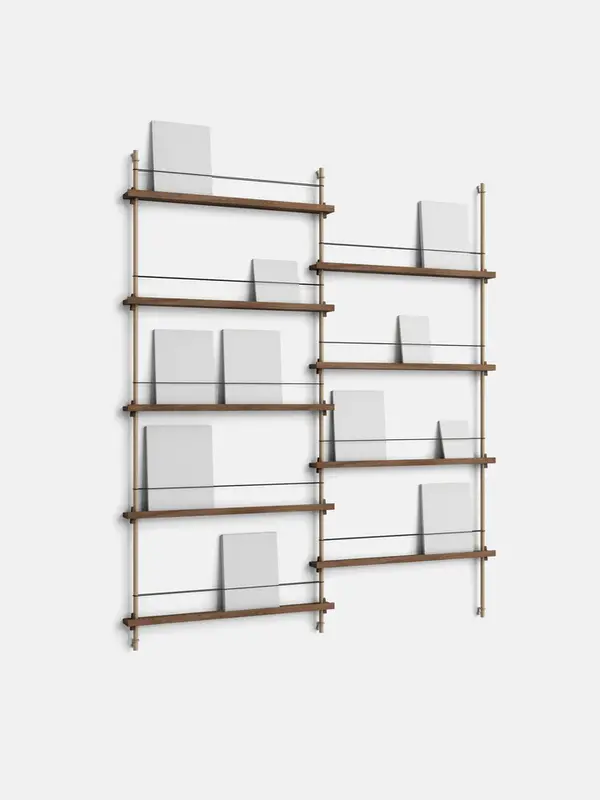 Moebe Magazine Shelving MS.180.2 Smoked Oak