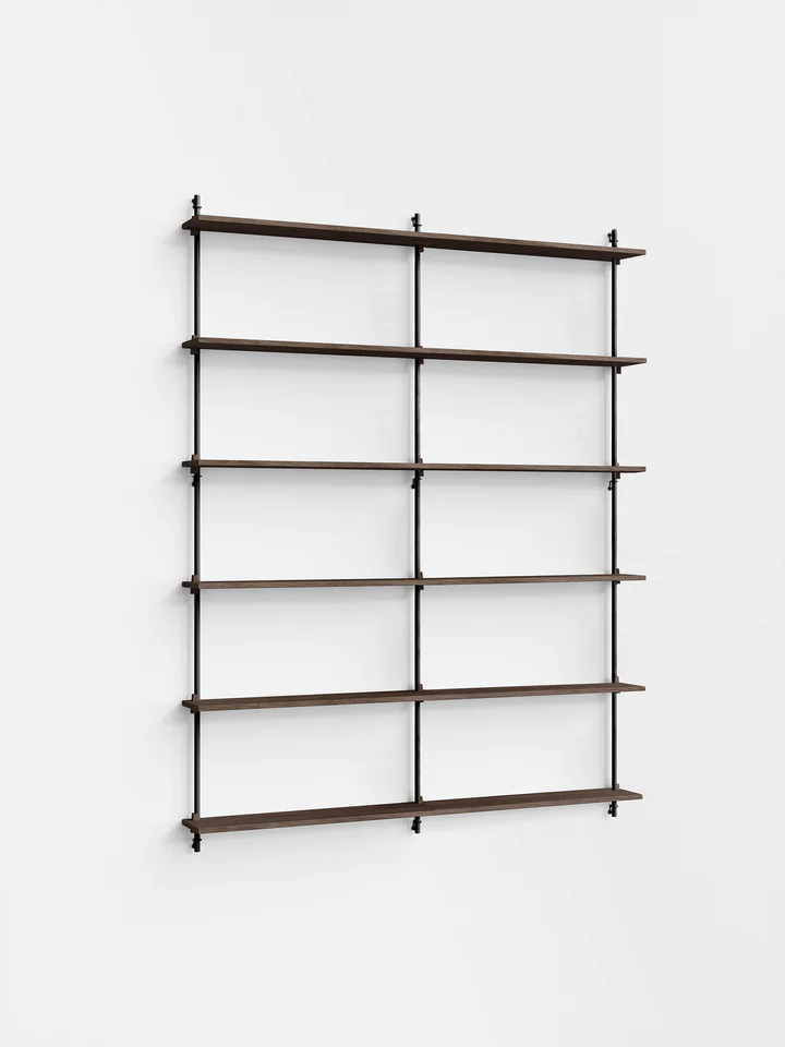 Moebe Wall Shelving ws.200.2.B Smoked oak