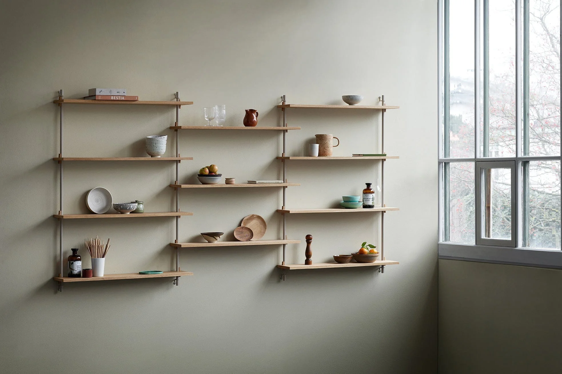Moebe Wall Shelving ws.200.2.B