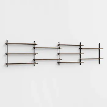 Moebe Wall Shelving ws.65.4 Smoked Oak