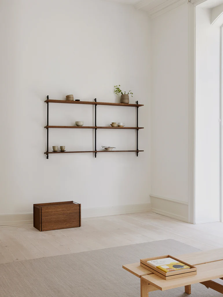 Moebe Wall Shelving ws.65.4 Smoked Oak
