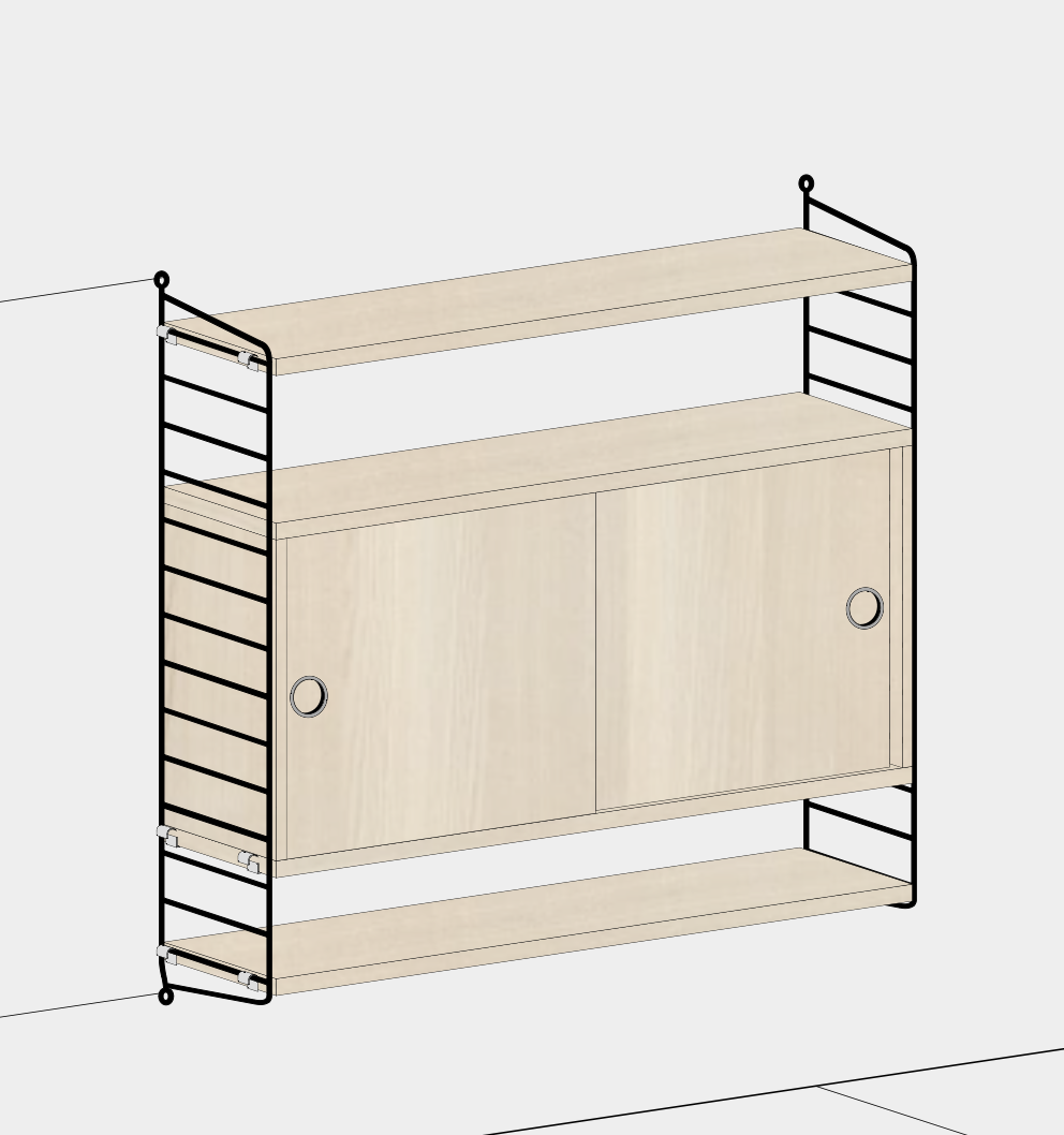 String Furniture Configuratie - Ash/Black Panels - 1 AVAILABLE AT THIS PRICE