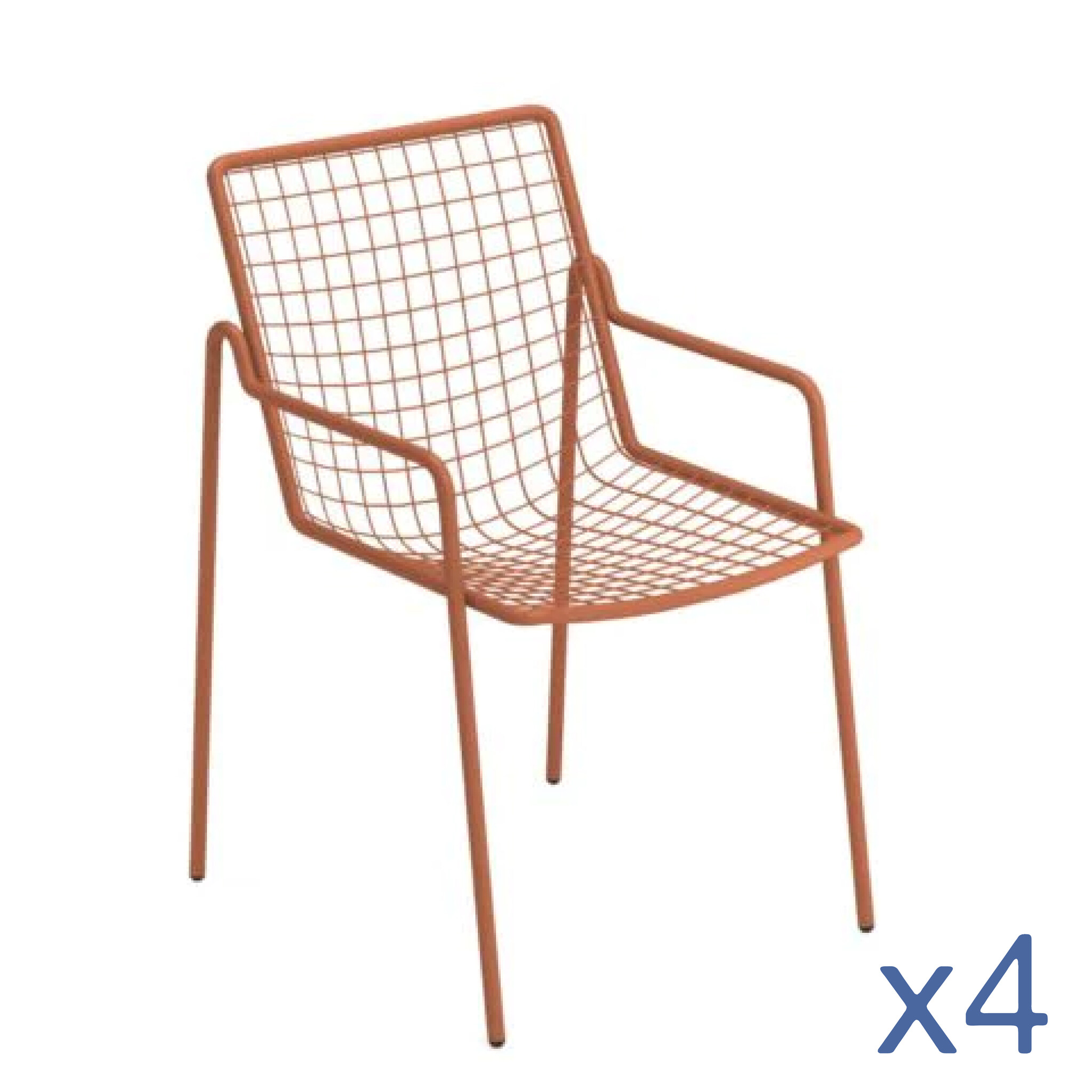 EMU 791 Rio R50 Armchair - Maple Red - Set of 4