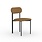 STUDIO HENK Oblique Chair zonder armleuning - zwart - soil ocre23