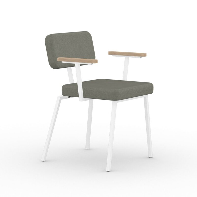 STUDIO HENK Ode Chair met armleuning - Wit - Tonus 613