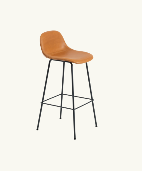 Muuto Fiber Bar Stool w. Back Tube Base - 75cm