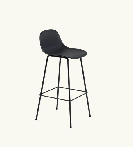 Muuto Fiber Bar Stool w. Back Tube Base - 75cm