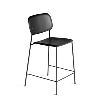 HAY Soft Edge 90 Bar Stool low - Black oak/Black