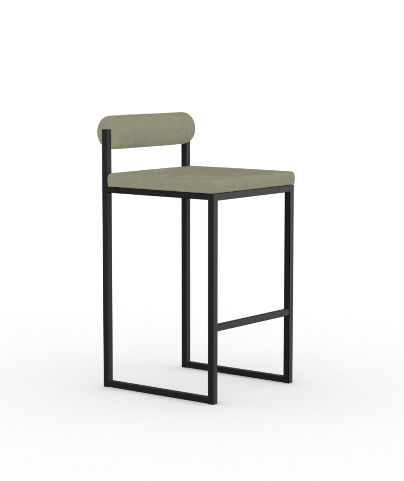 STUDIO HENK Bolster Stool 65 - Black Frame