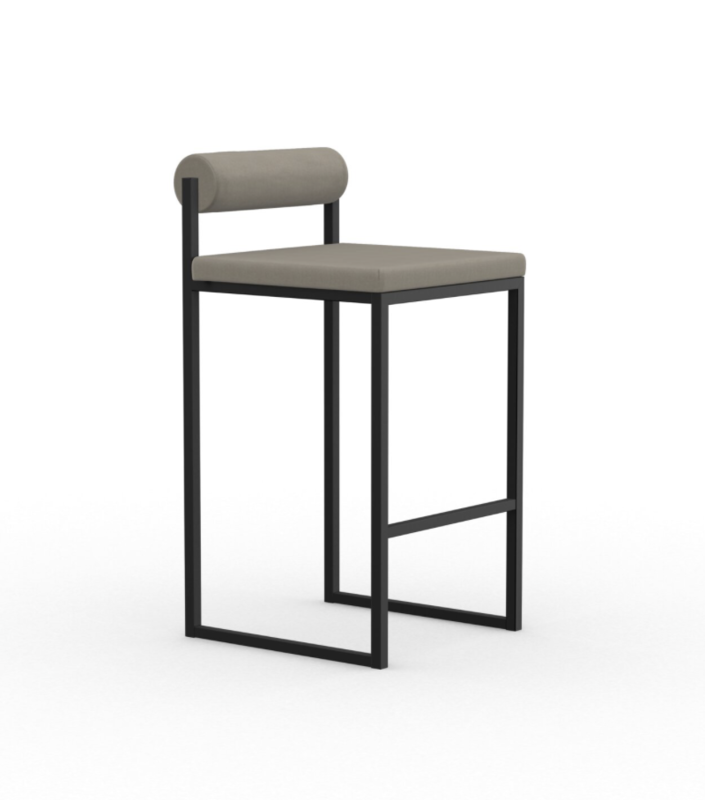 STUDIO HENK Bolster Stool 65 - Black Frame