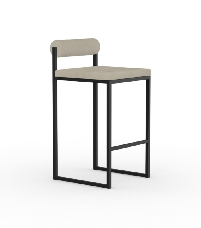 STUDIO HENK Bolster Stool 65 - Black Frame