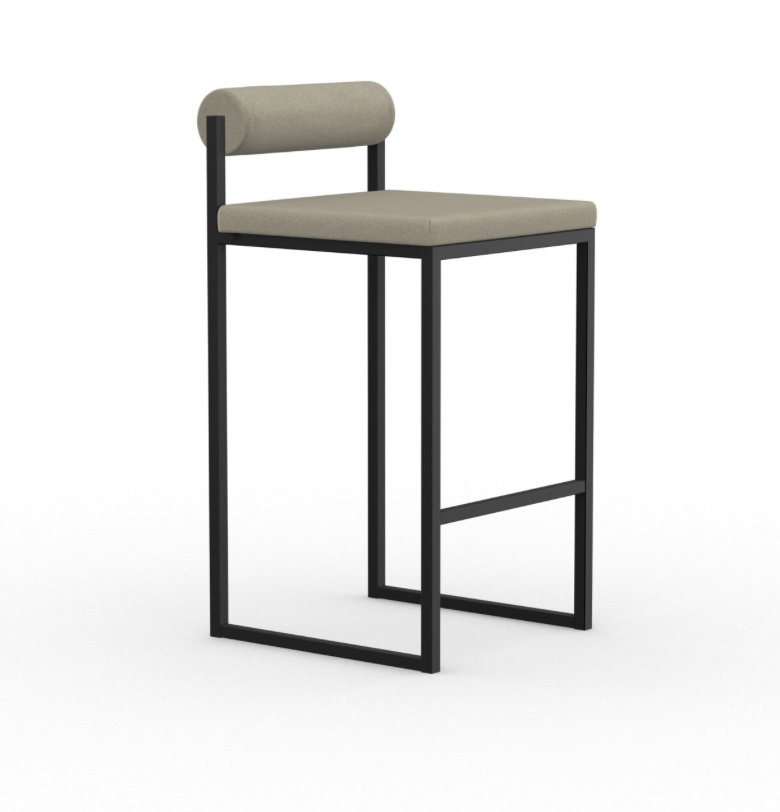 STUDIO HENK Bolster Stool 65 - Black Frame
