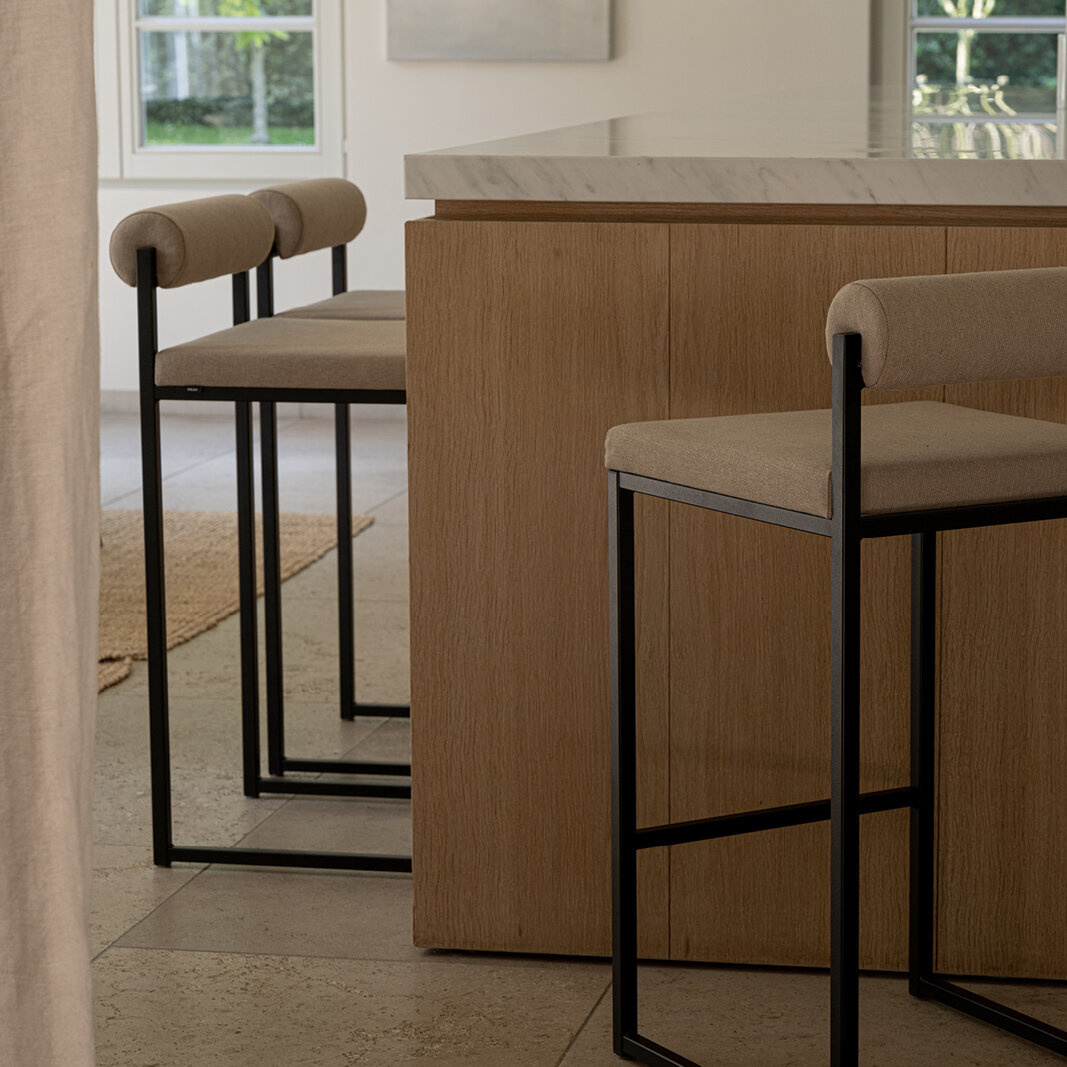 STUDIO HENK Bolster Stool 65 - Black Frame