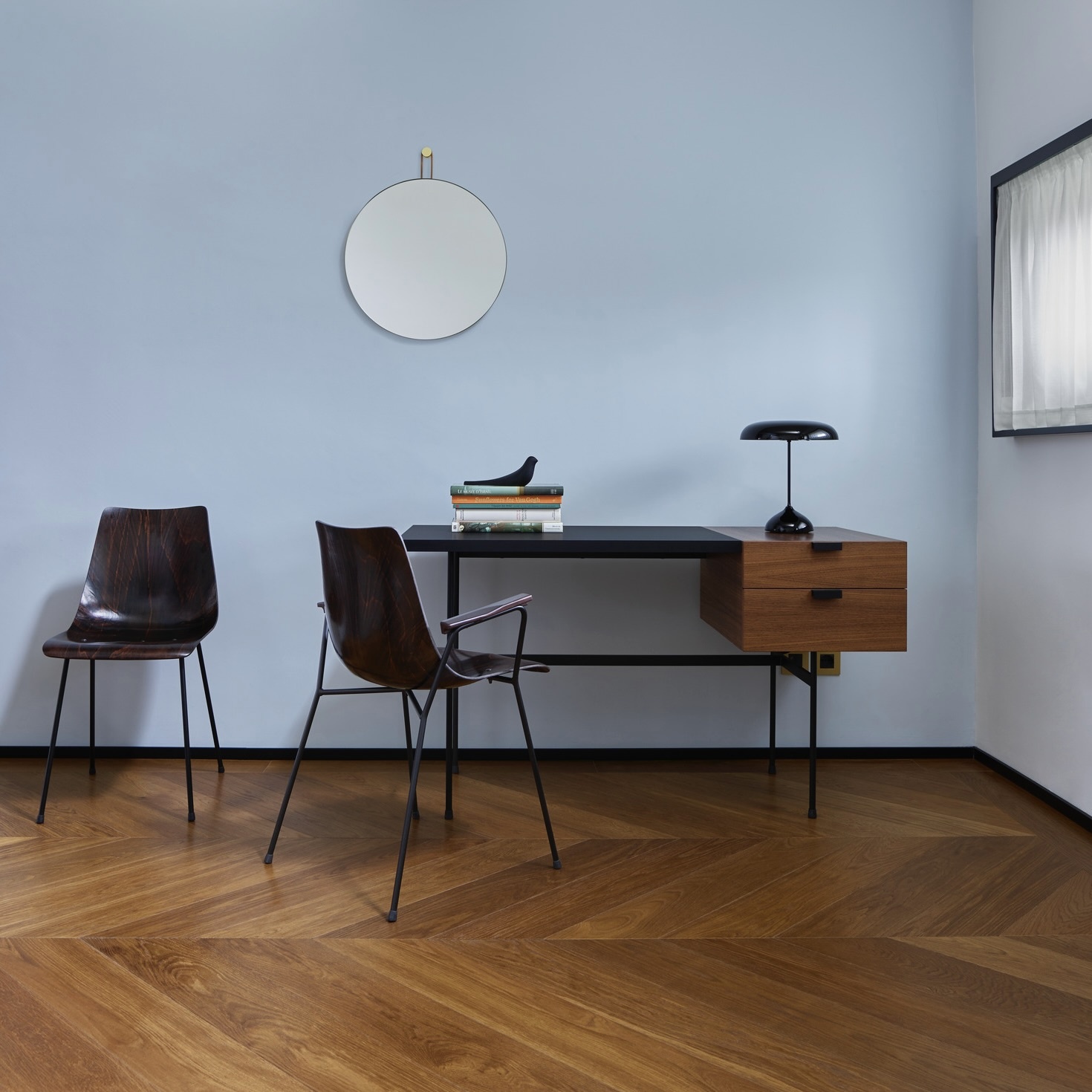 Ligne Roset Cm 131 Carver chair - Dark Brown Beech