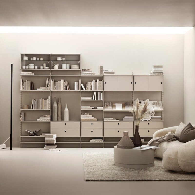 String Furniture Modulair wandsysteem - living room eik wit