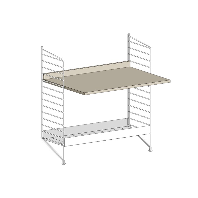 String Furniture Kids Work Desk - White/Beige