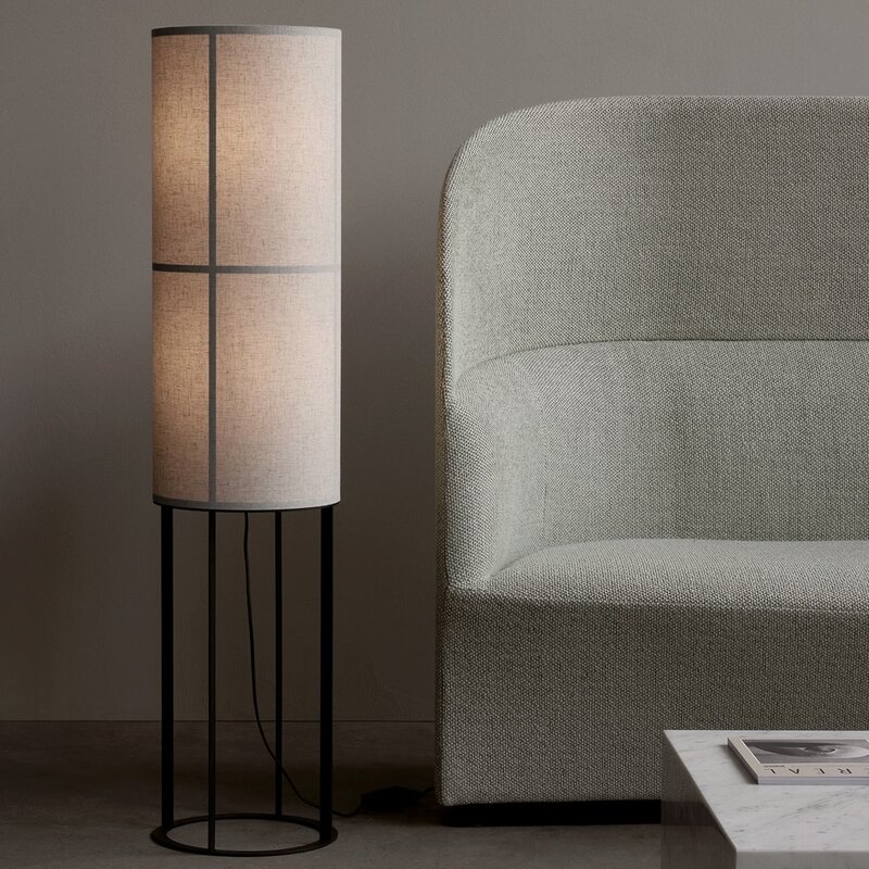 Audo Copenhagen Hashira High Floor Lamp Raw Linen