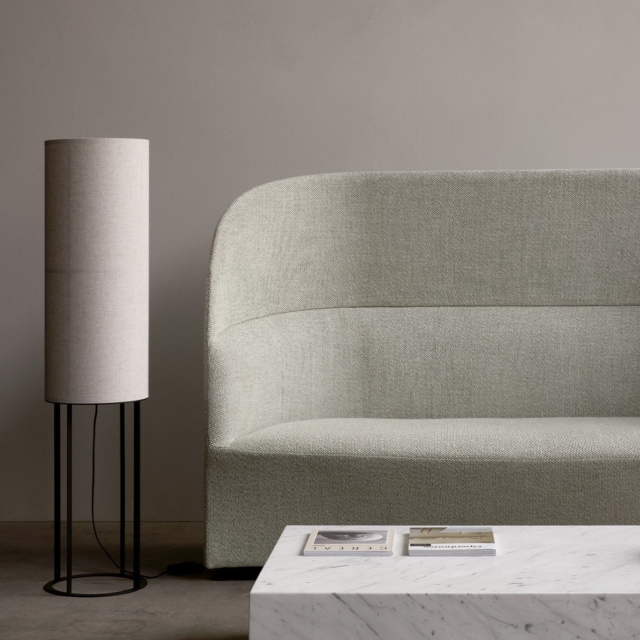 Audo Copenhagen Hashira High Floor Lamp Raw Linen